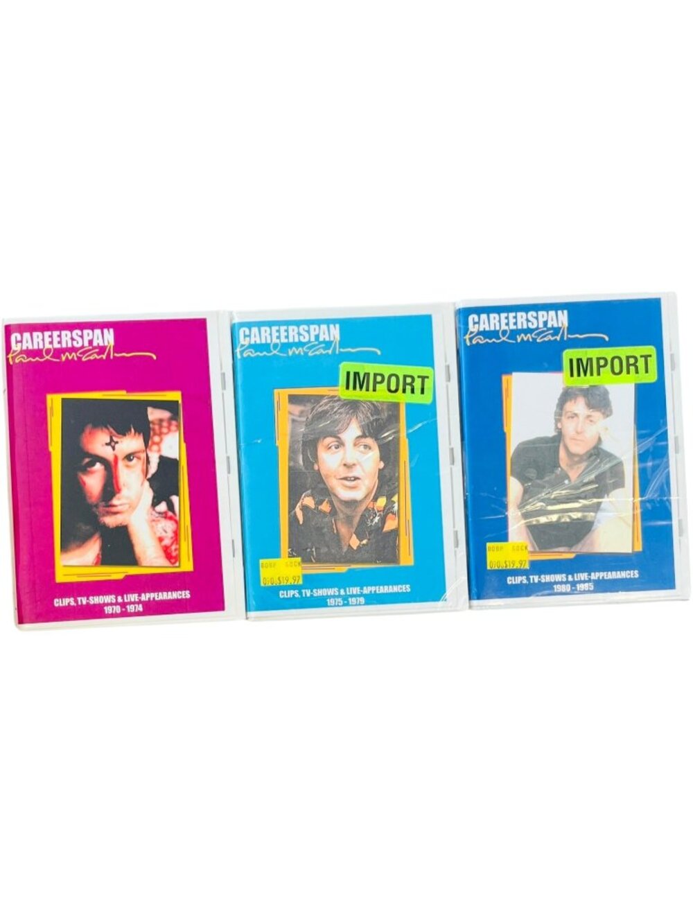 Careerspan Paul McCartney DVDs - 1970-1974 / 1975-1979 / 1980-1985 - LOT of 3